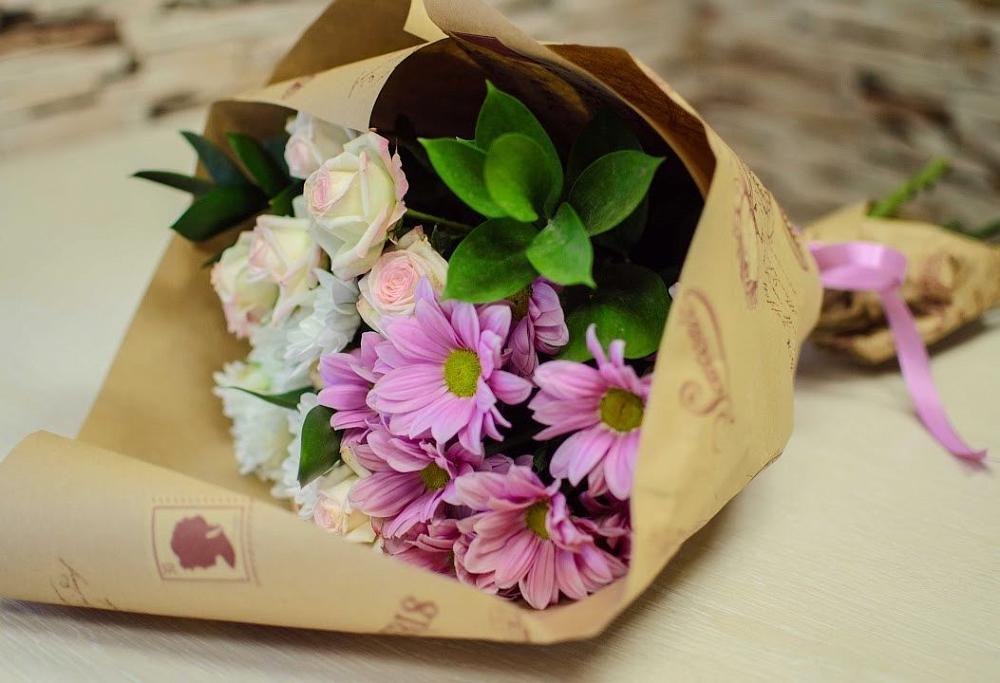 Букет цветов из: Розы и Хризантемы в Новопетровское