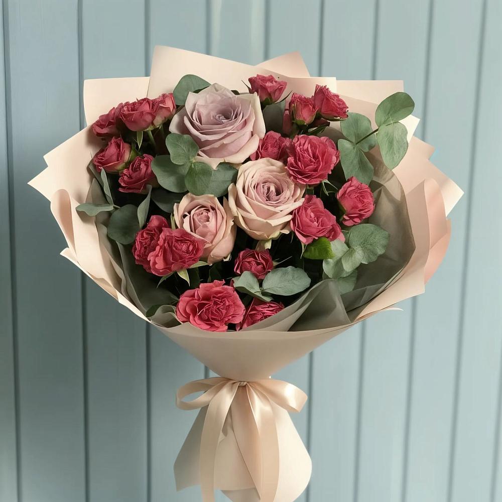 Букет цветов из: Гвоздики и Розы в Новопетровское