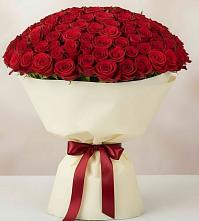 Букет 101 Красная роза Милано в Новопетровское