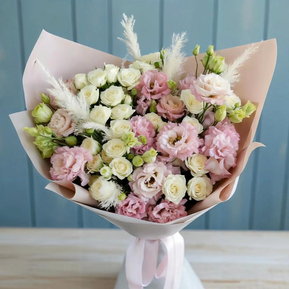 Букет цветов из: Альстромерии и Розы в Новопетровское