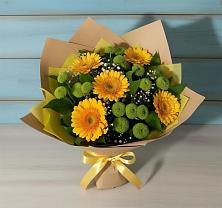 Букет цветов из:  Герберы и Хризантемы в Новопетровское