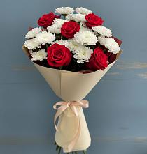Букет цветов из:  Розы и Хризантемы в Новопетровское
