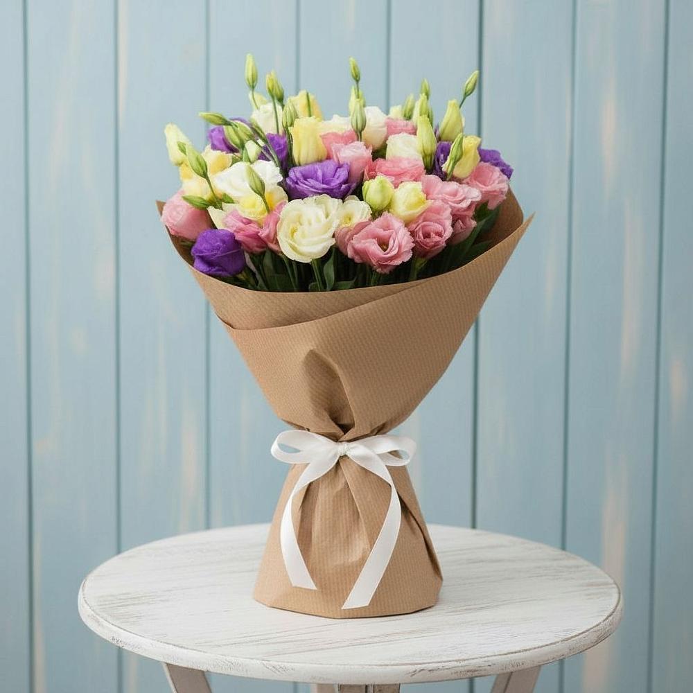 Букет цветов из: Лизиантусы в Новопетровское