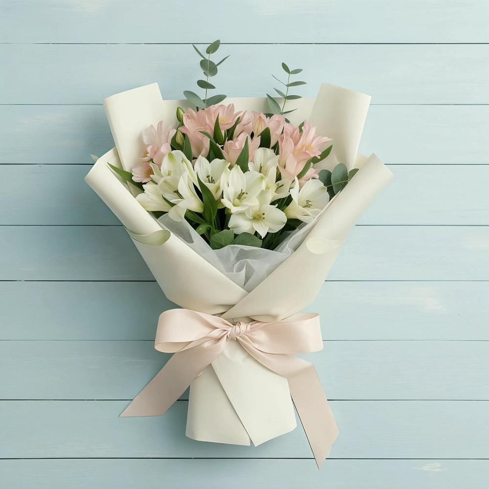 Букет цветов из: Альстромерии в Новопетровское