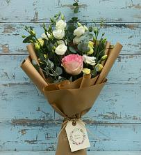 Букет цветов из:  Розы и Лизиантусы в Новопетровское