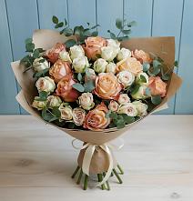 Букет цветов из:  Альстромерии и Розы в Новопетровское