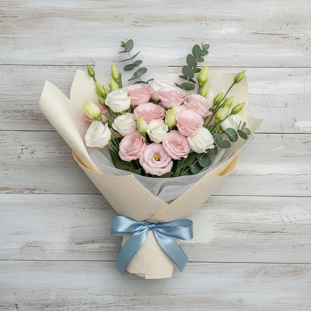 Букет цветов из: Лизиантусы в Новопетровское